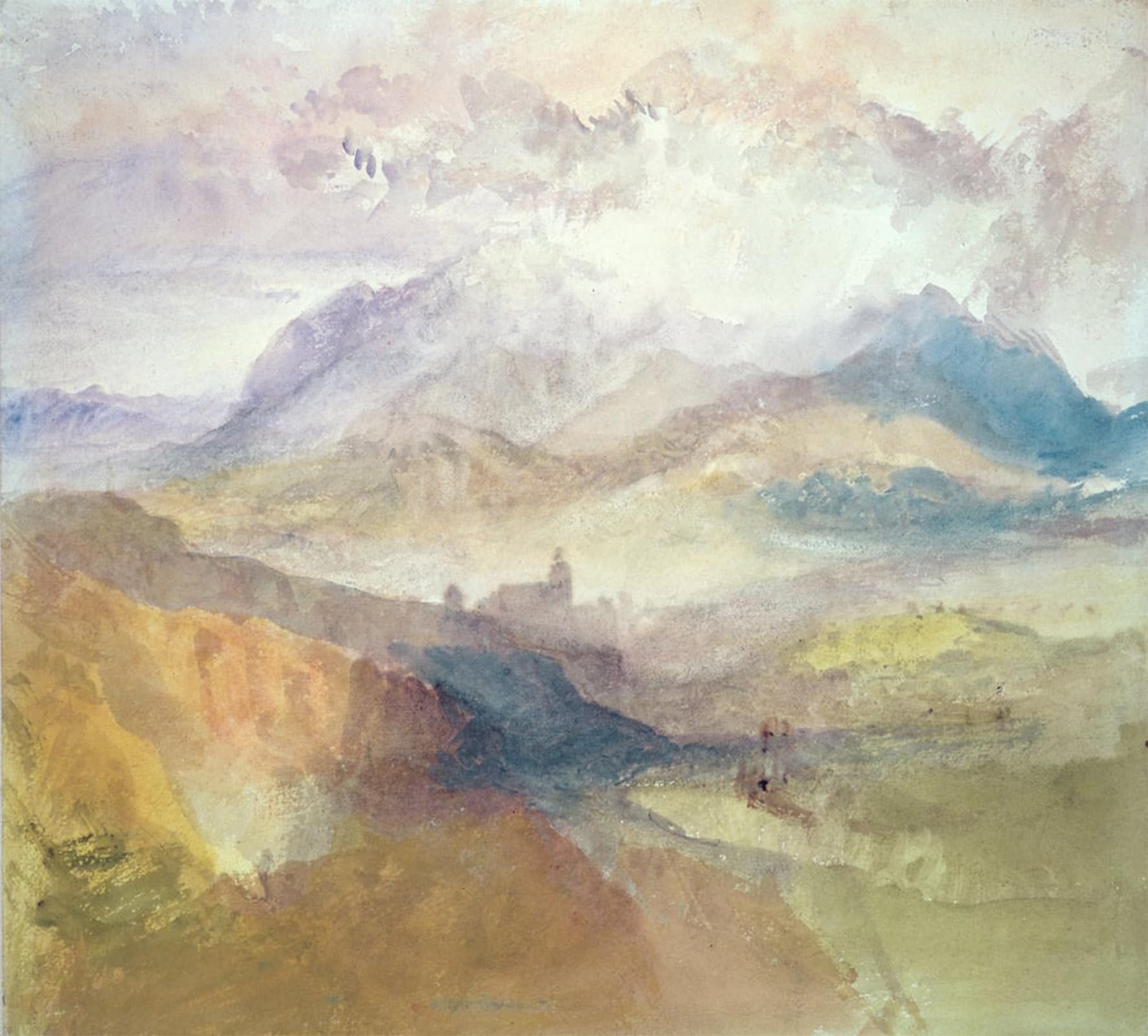 ARTXLXXBN Famous Art Print Poster Vintage Wall Art View Along an Alpine Valley Possibly the Val D by Mallord William Turner Canvas Art Poster for Home Decor 60x90cm