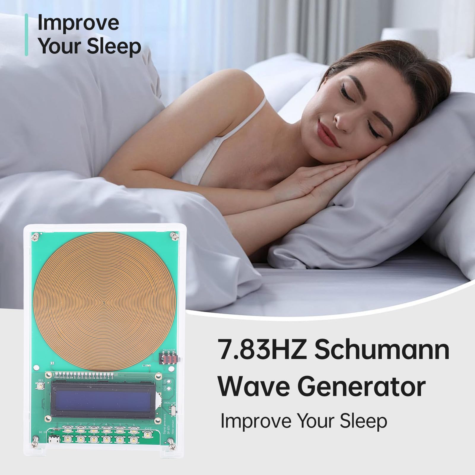 Weytoll Schumann-Wellen-Generator 7,83 Hz – Frequenzgenerator Mit Einstellbarem Bereich 0,01–299 KHz Für Meditation, Therapie & Elektronik-Tests