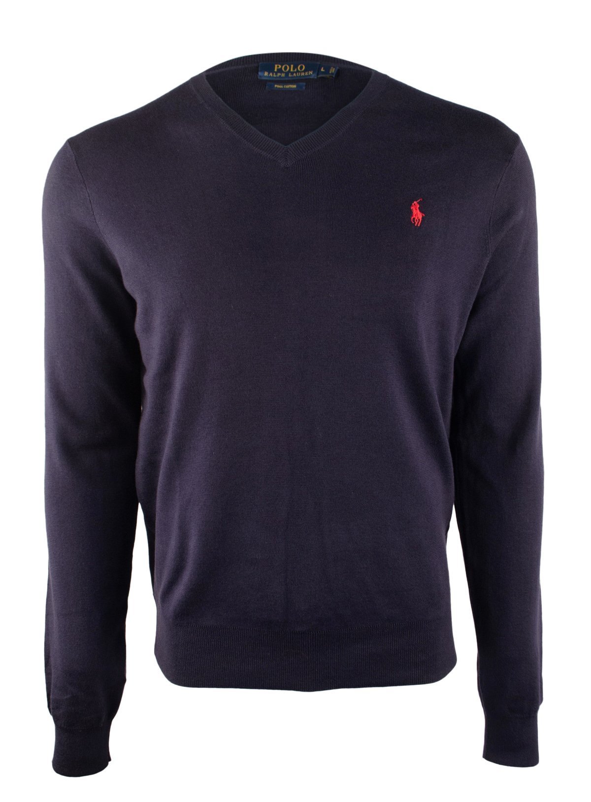 Men's Lightweight Pima Cotton V Neck Sweater-HN-M