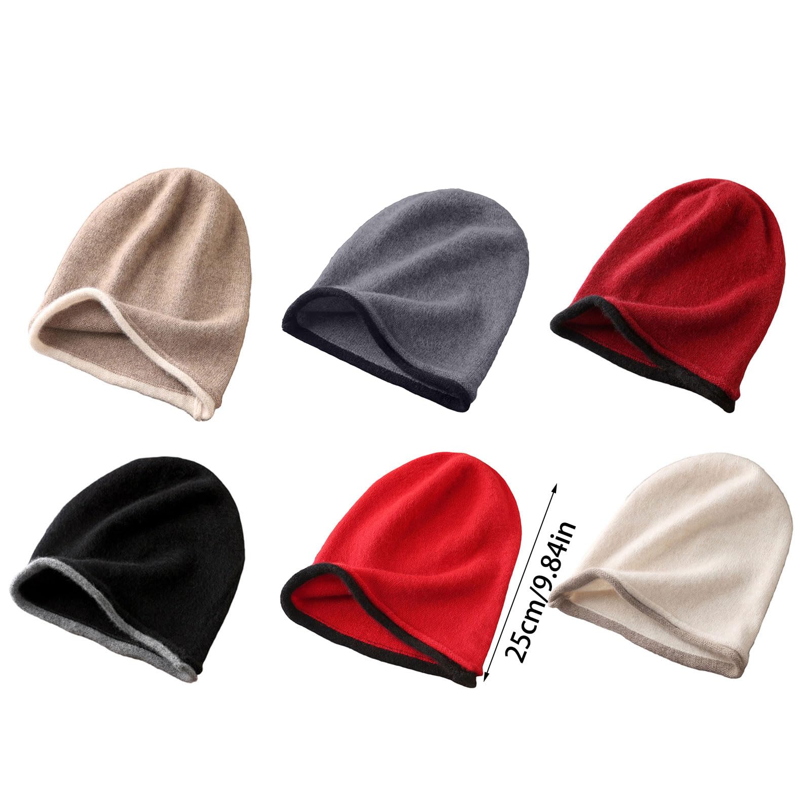 Generisch Gorro de esquí de mezcla de cachemira, cálido, moderno, gorro de invierno, snowboard, montañismo, casual, callejero, mezcla de lana para invierno