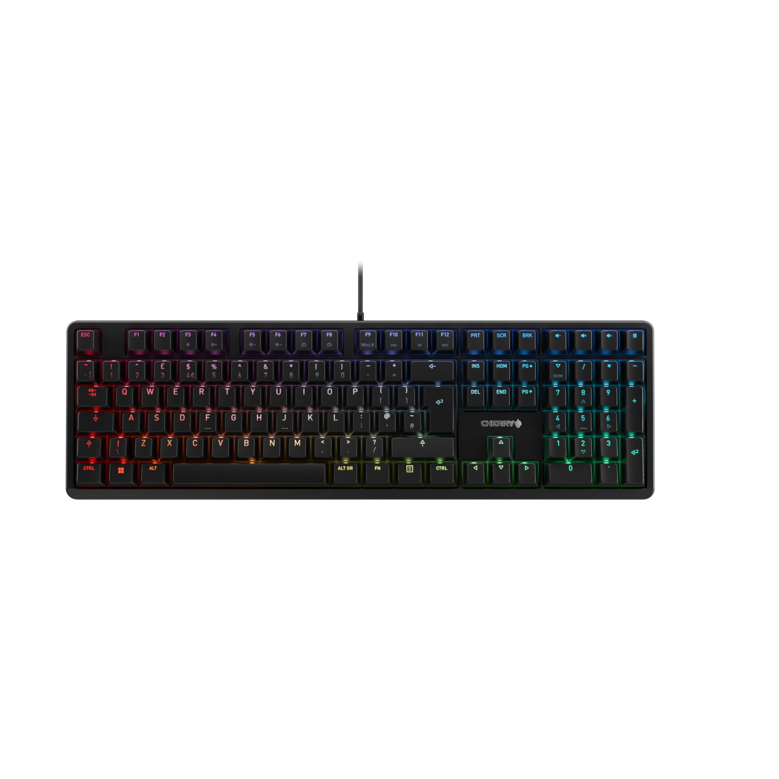 Cherry G80-3000N RgbMechanical Gaming Keyboard With Rgb LightingUk Layout (Qwerty)WiredOriginal Mx Silent Red Switches, from B&Q