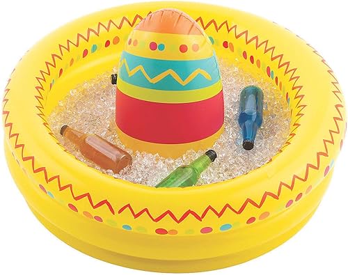 Fun Express Sombrero inflable Fiesta Cooler - Suministros para fiestas de Cinko De Mayo