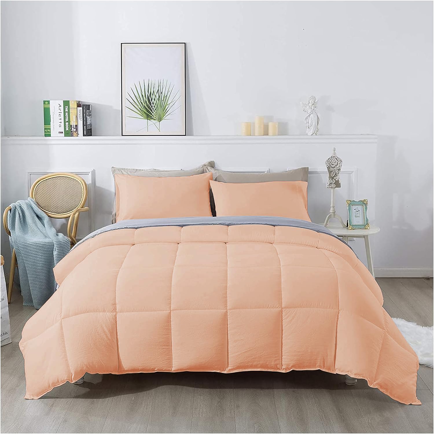 1Pcs Comforter 100% Egyptian Cotton 800 Thread Count - Oversized Queen Size (98