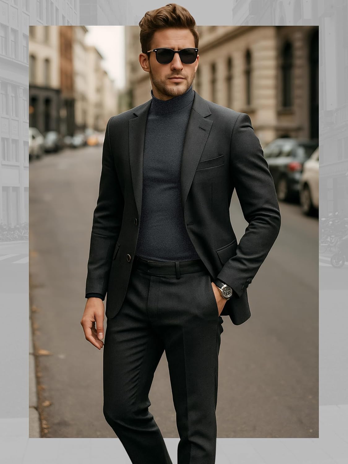 3 Pack Men Mock Turtleneck Long Sleeve Shirts Double Sided Fleece Lined Thermal Pullover Basic Undershirt Layer Top - Image 2