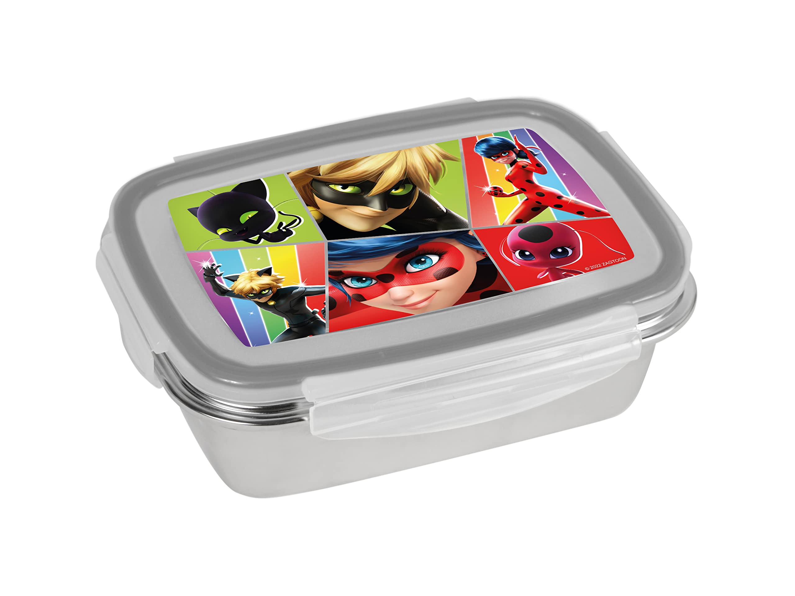 infinite by GEDA LABELS (INFKH) Miraculous Lunch Box, Colourful, 850 ml, Stainless Steel
