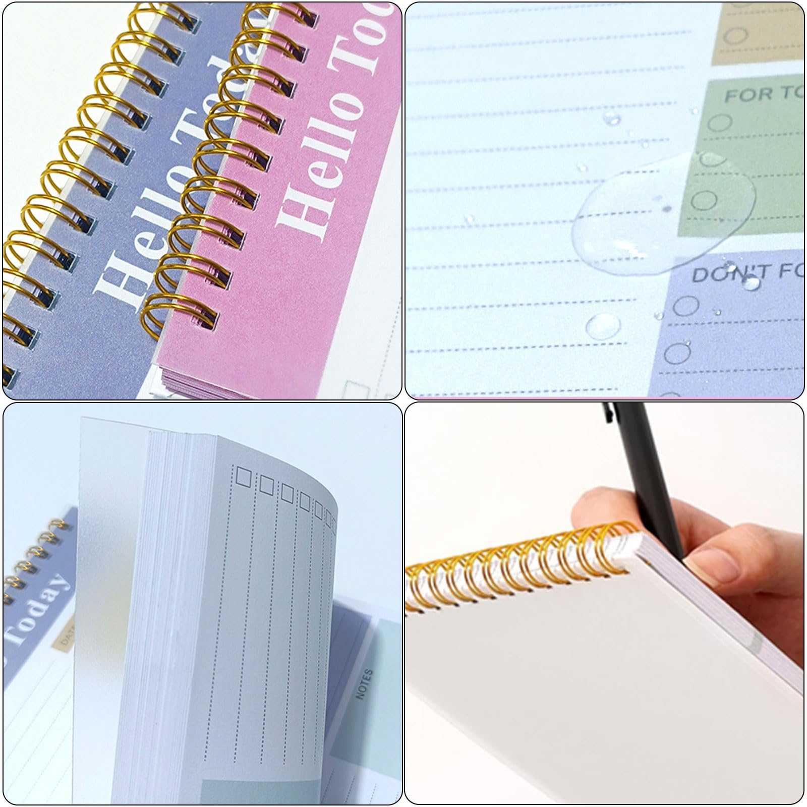 4 / set a 5 quaderni a spirale quaderno diario pratico pianificatore quotidiano quaderni cancelleria forniture per ufficio scolastico