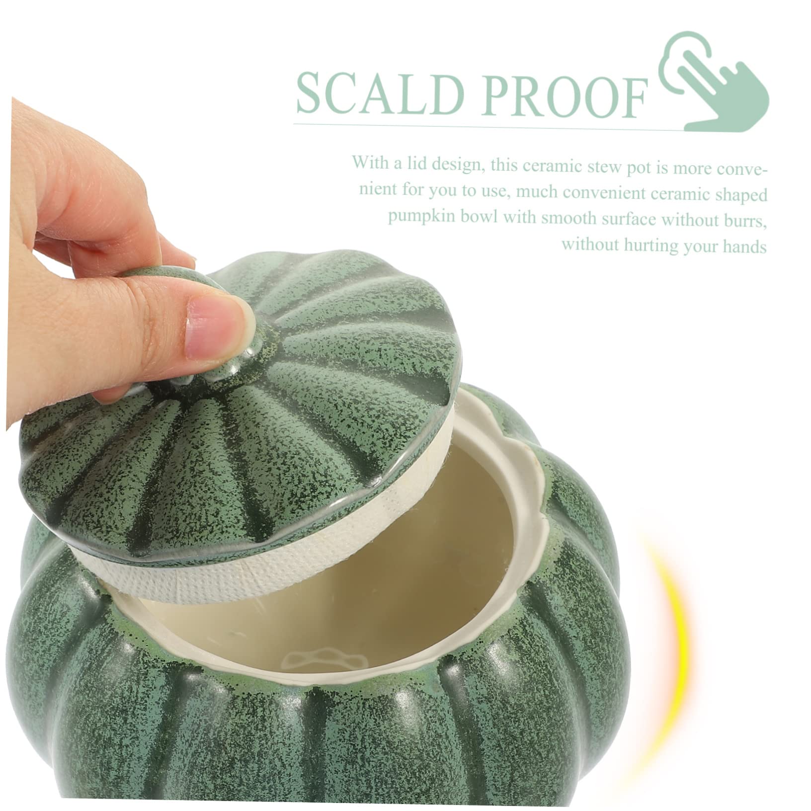 COLLBATH Kürbis Suppenschüssel Keramik - 150ml Mit Deckel Für Desserts & Gewürze