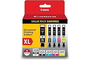 PGI-250XL/CLI-251 Canon Ink Cartridge 5-Pack