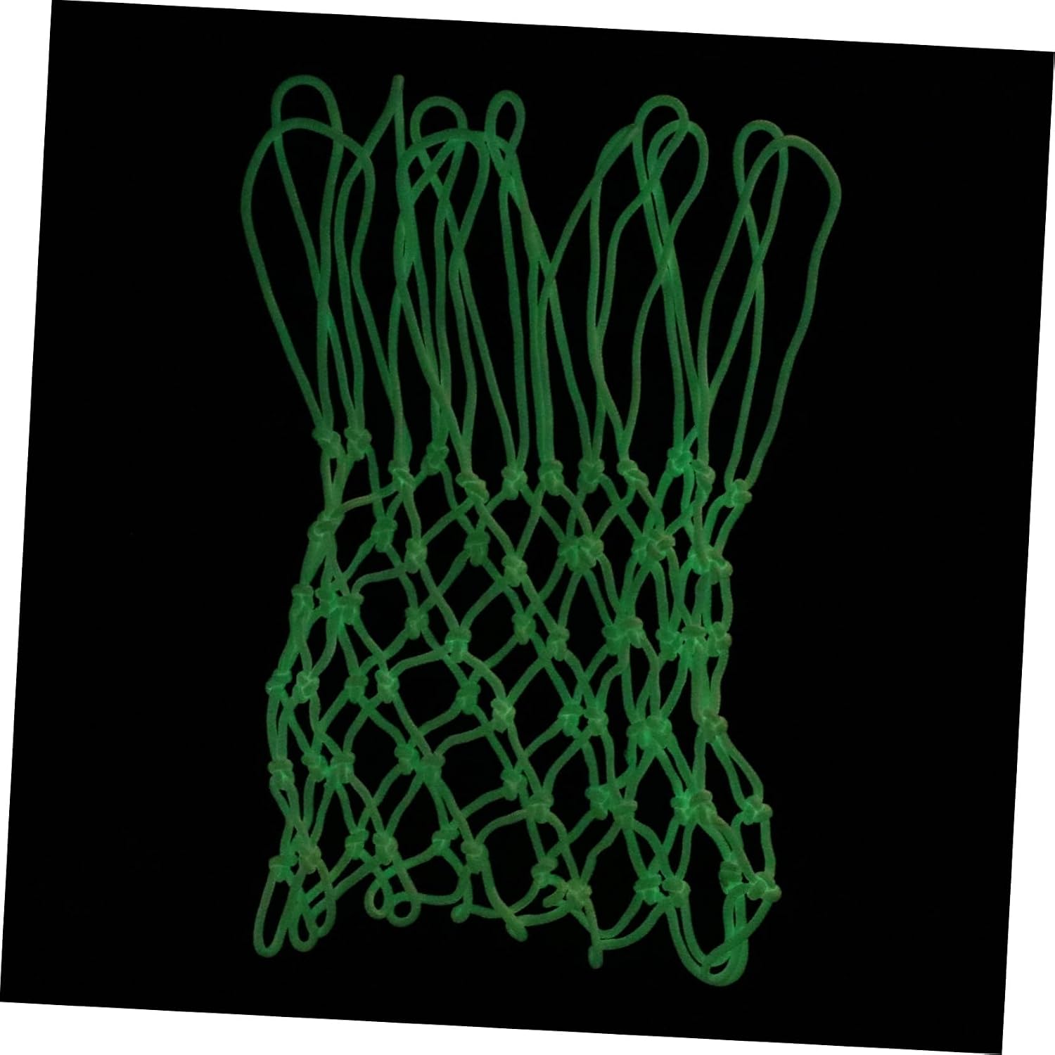 Toddmomy Glow the Dark Basketball Net 12-Hook 45cm White Luminous Basketball Accessory Outdoor Nighttime Replacement