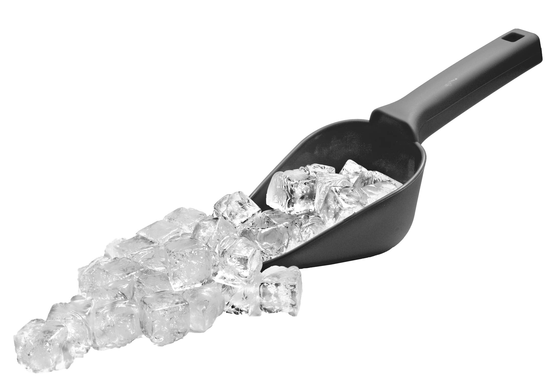 Garnet 2010 Pala Profesional de plástico para Hielo – 1 Unidad – Fabricado en Italia, Negro