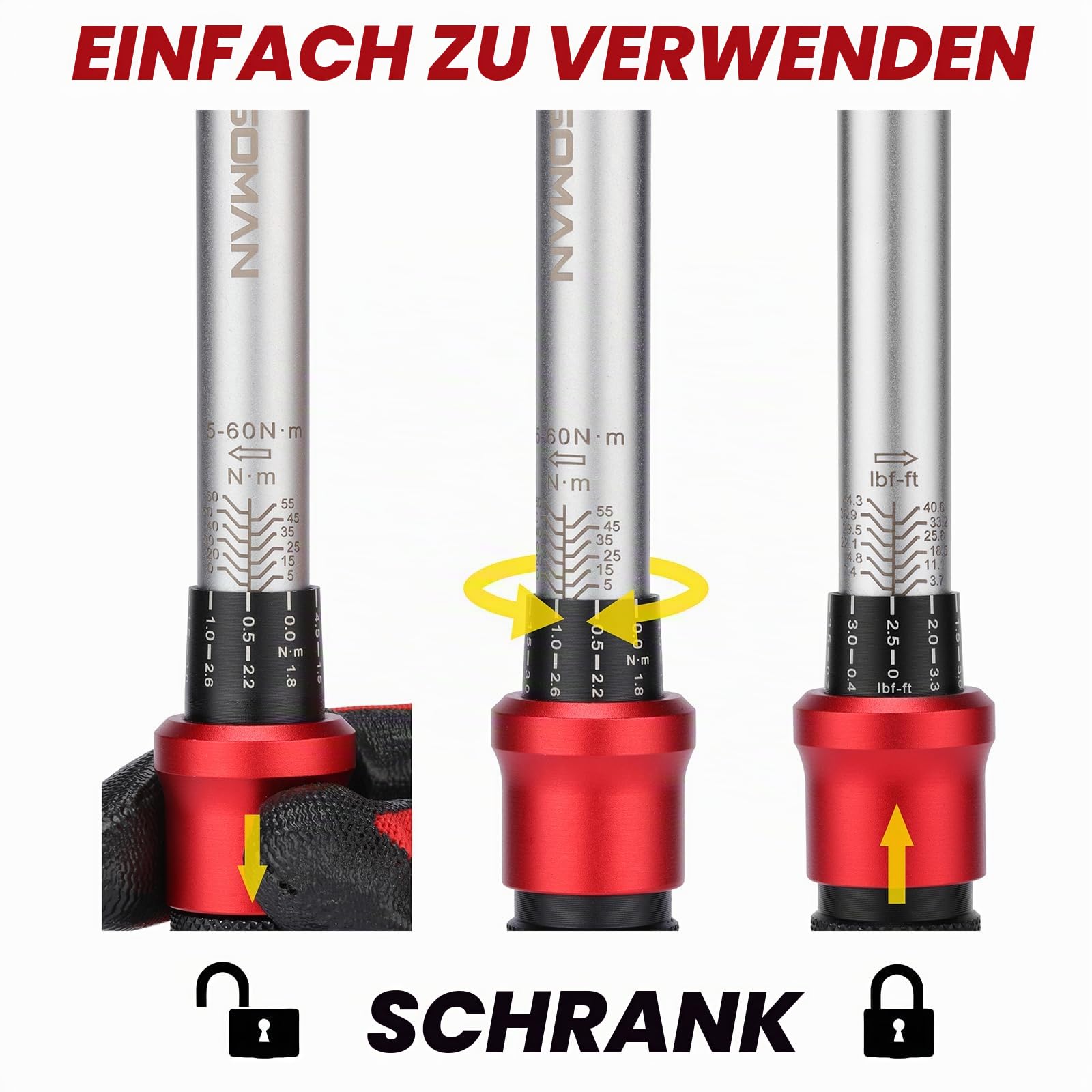 CASOMAN 11PCS 3/8-Inch Drive Spark Plug Socket Set, 6&12-Point, Include 5-60Nm Click Torque Wrench, Spark Plug Gapper, U-Joint & Ext Bar, CR-V | 6 & 12-Punkt, 5-60Nm Drehmomentschlüssel, Zündkerzenlehre, Kardangelenk & Verlängerungsstange, CR-V