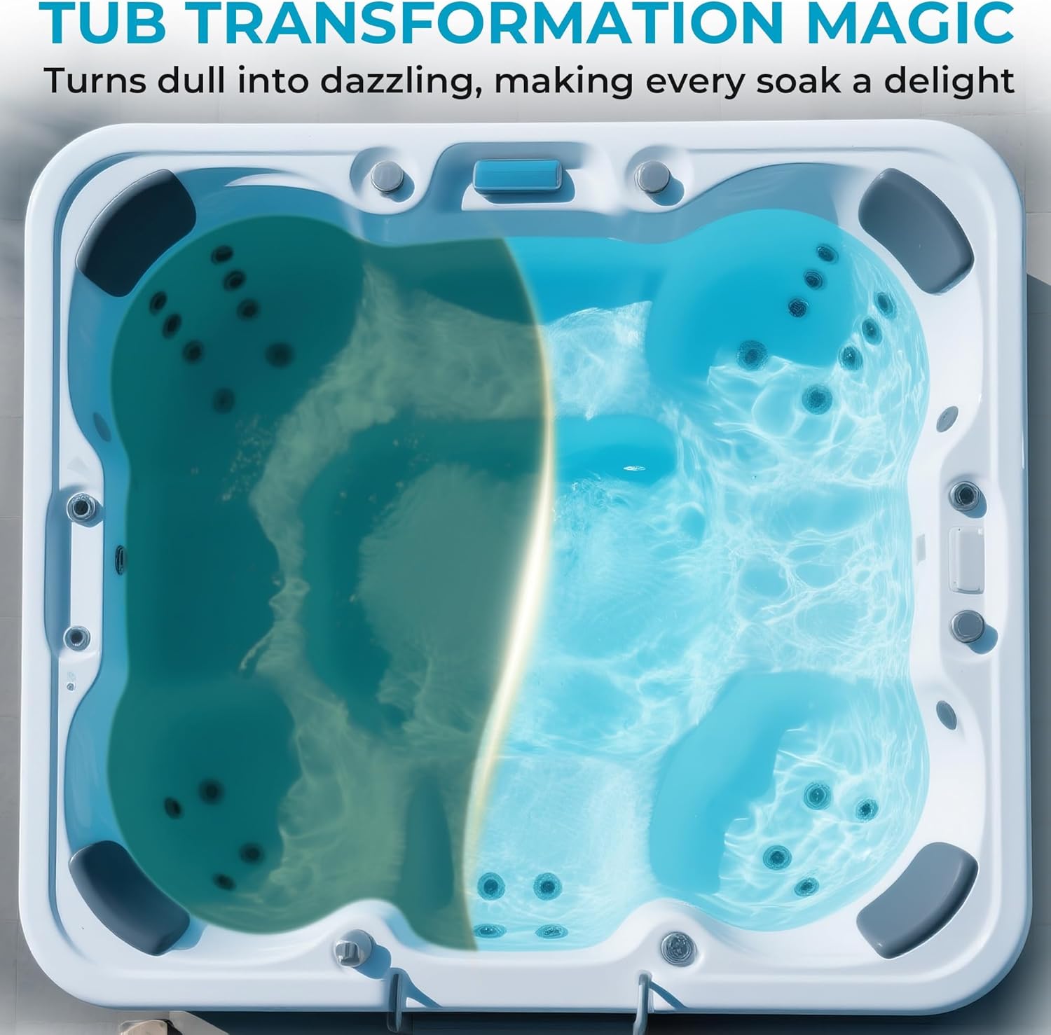 Non-Chlorine Spa Shock for Hot Tub - 5 lbs, Chlorine-Free Shock Oxidizer Treatment for Hot Tubs, Spas and Swimming Pools, Fast Acting, Quick Dissolving Oxidizing Shock for Crystal Clear Water