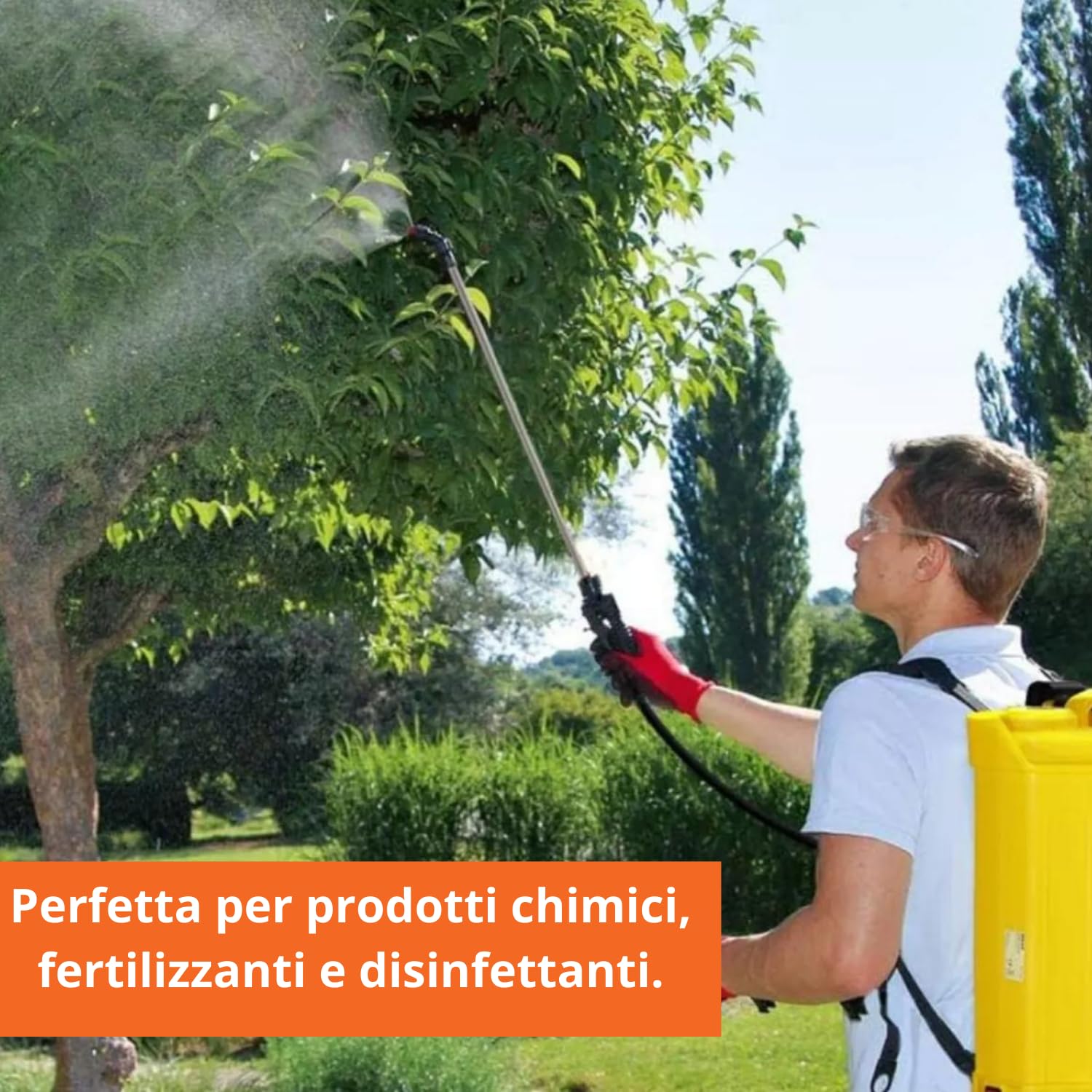 Pompa Irroratrice a Batteria con Atomizzatore a Spalla, Nebulizzatore 16L con Ugelli Intercambiabili per Verderame