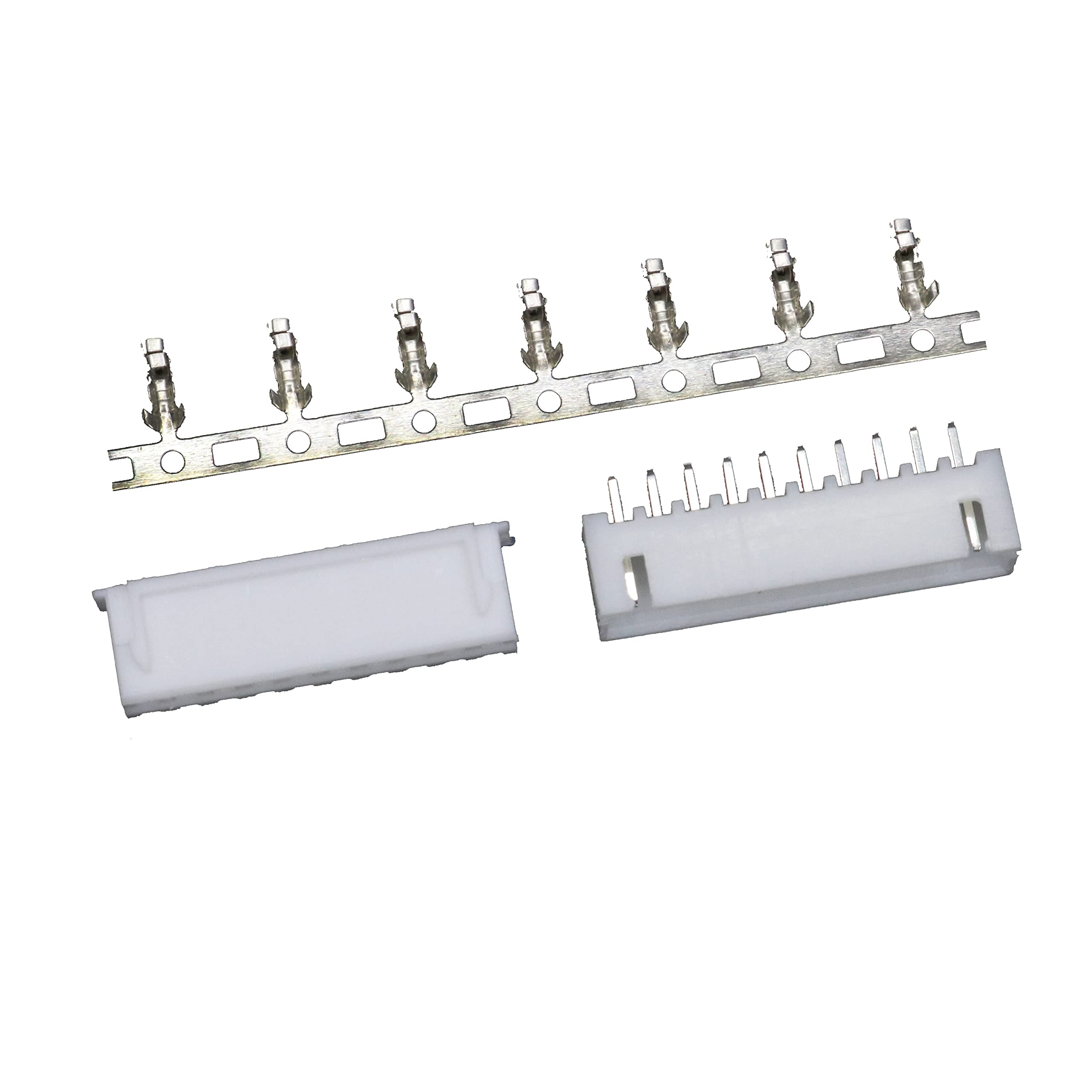 XH 2.5mm 10-pin Board-to-Wire Crimp Connector Plug + PCB Socket + Crimps, Pack of 10 Compatible With JST XH