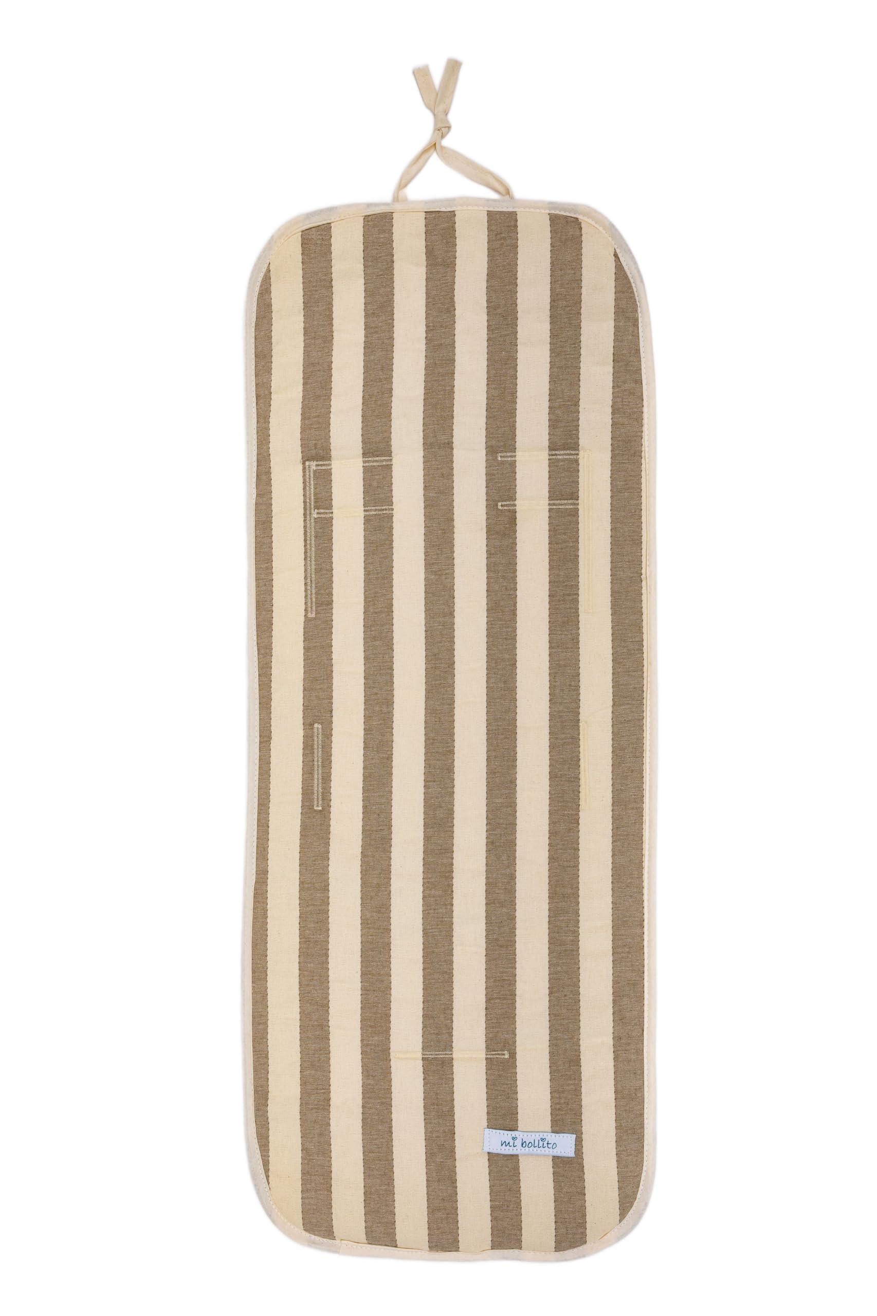 Mi Bollito, Universal Pushchair Mat, Padded and Breathable Striped Model, 100% Cotton, Compatible with All Prams - Image 3