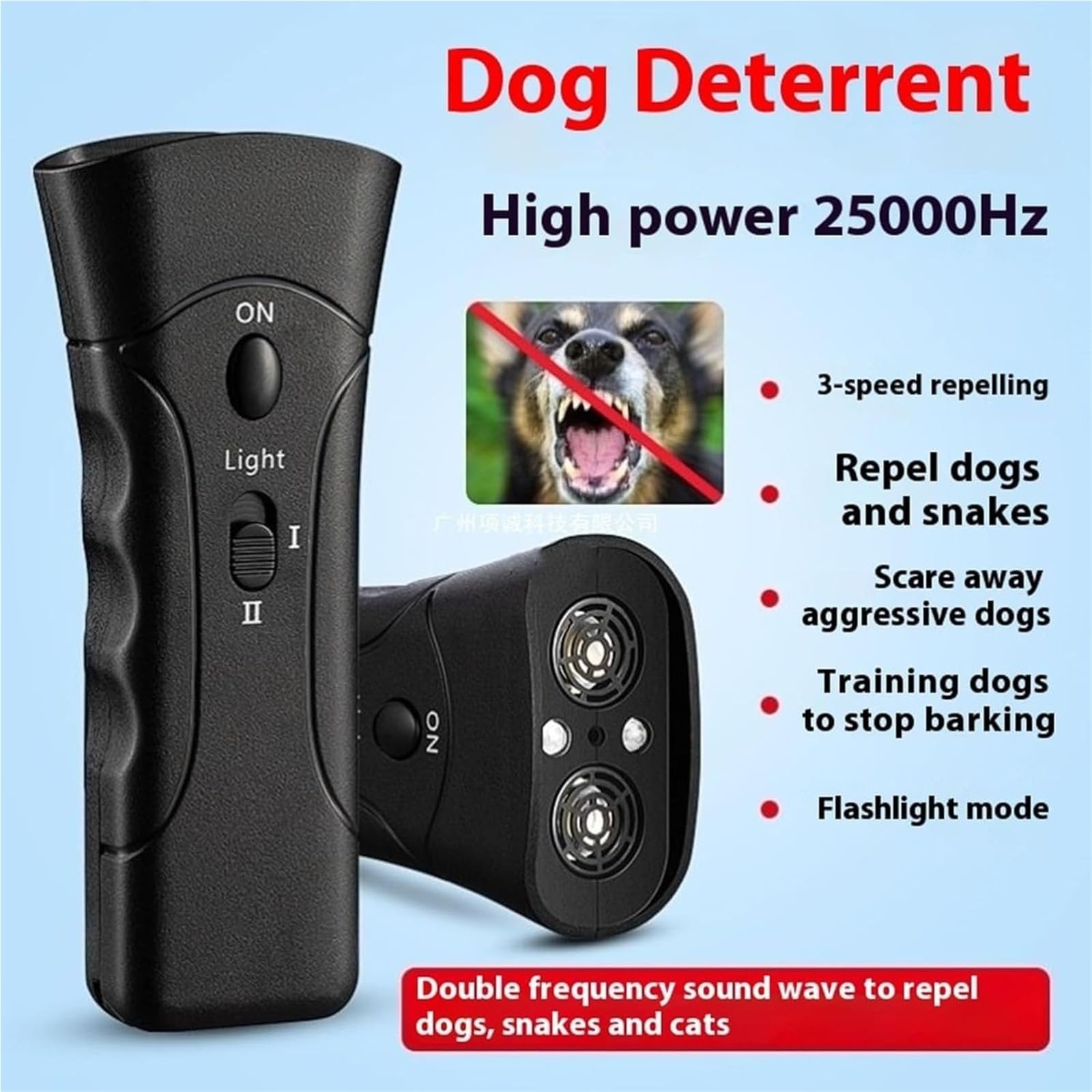 Dispositivi deterrenti antiabbaio for cani, Collare for Addestratore e deterrente for a ultrasuoni, Dispositivo for il controllo dell'abbaio del cane for interni ed esterni(2PC)