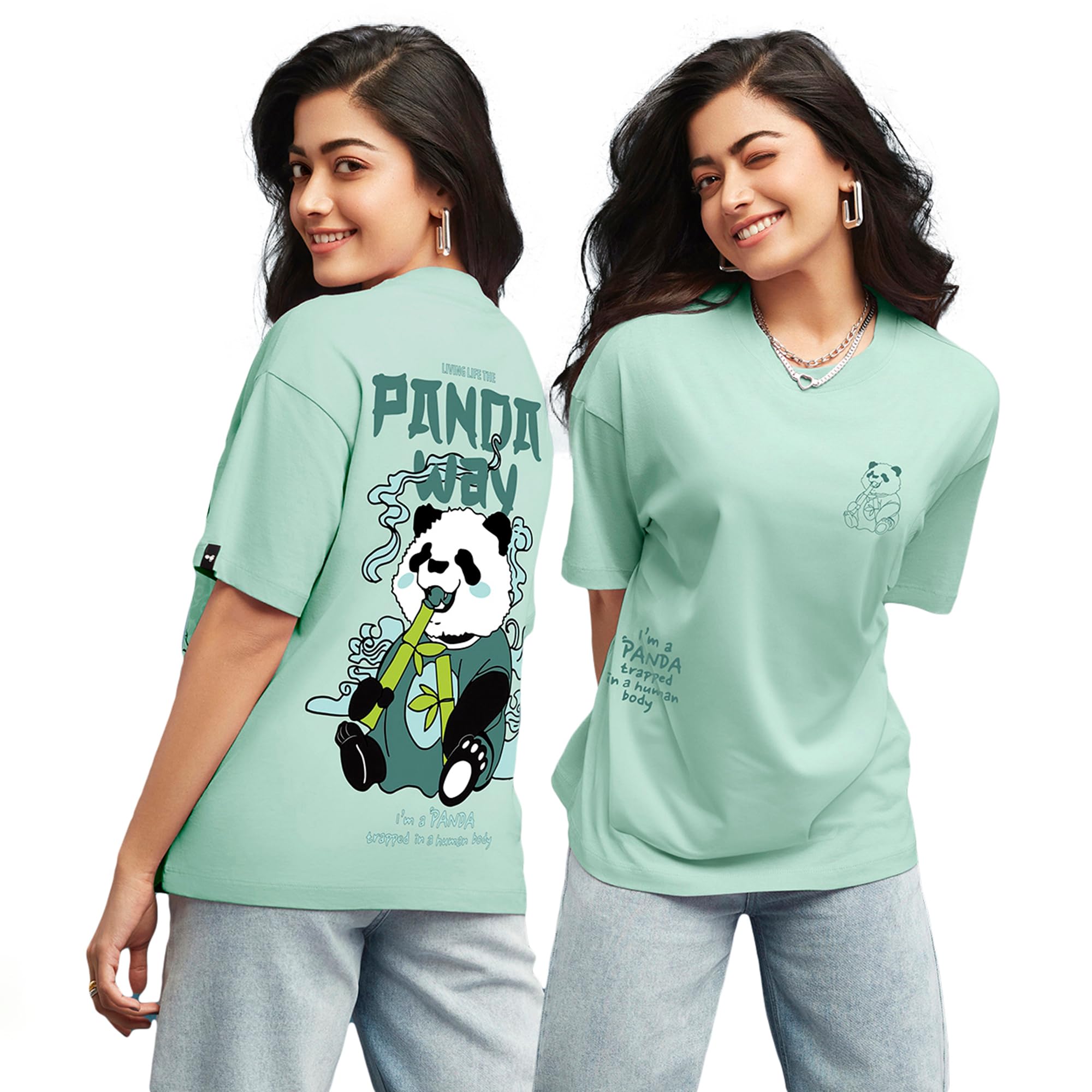 BewakoofWomen's Graphic Oversized Fit T-Shirt