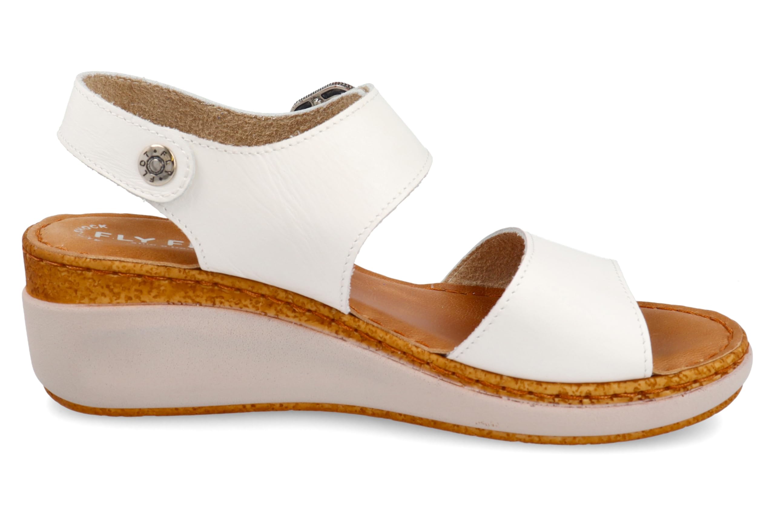 Fly Flot Sandali Donna Aperti Cinturino Regolabile, Sottopiede Imbottito Antishock In Pelle, Mujer