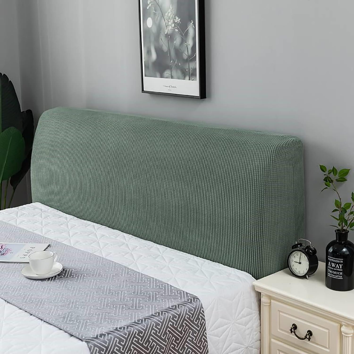 Headboard Cover 120/150/180/200 cm,Stretch Bed Headboard Cover,Dustproof Bed Headboard Cover Protector,for Bedroom Decoration