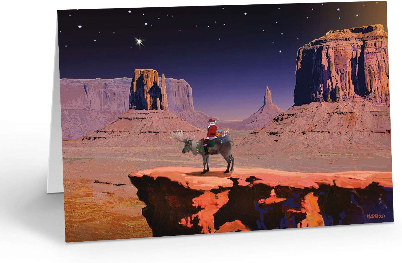 Stonehouse Collection Personalized - Holiday Scenic View Christmas Card - 24 Custom Western Christmas Cards &19 Envelopes (Personalized)