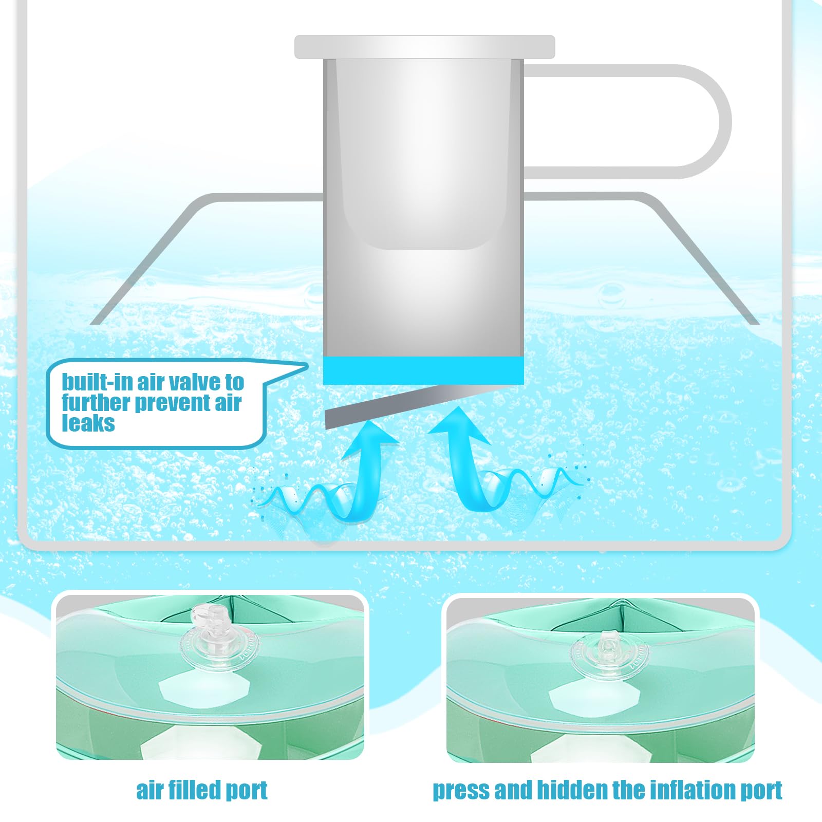 LOOWARTS Braccioli Bambini 1 2 3 4 5 6 anni, 2Pcs Rotondi Swim Braccioli per Bambini, Galleggiante Pool Braccioli 1 2 3 anni, Float Roll up Sleeves per Bambini di 1-6 anni con peso di 5-25 kg.