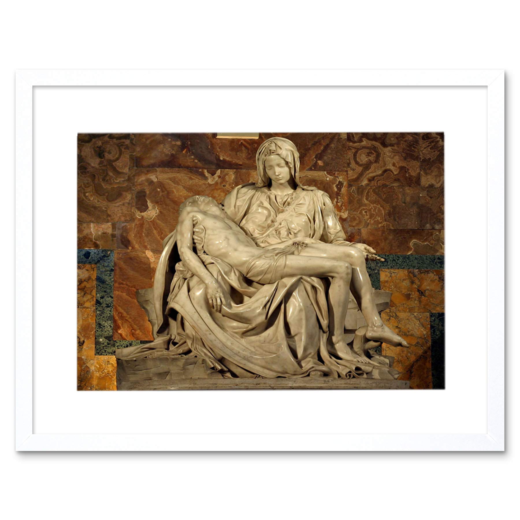 Wee Blue Coo Michelangelo Pieta 1499 Painting Frame Art Print Picture F12X524