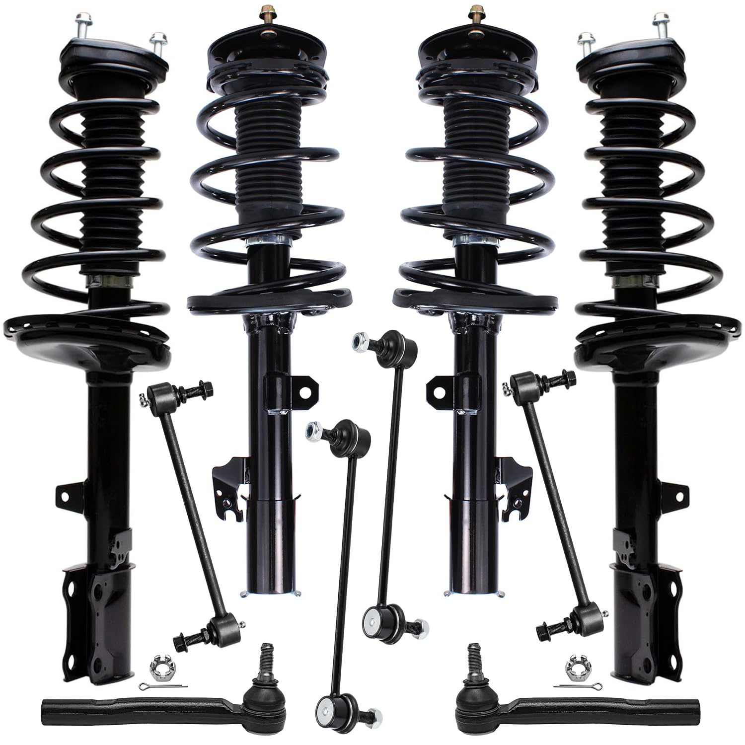 Detroit Axle - FWD 10pc Front Struts Kit for Toyota 2008-2011 Highlander