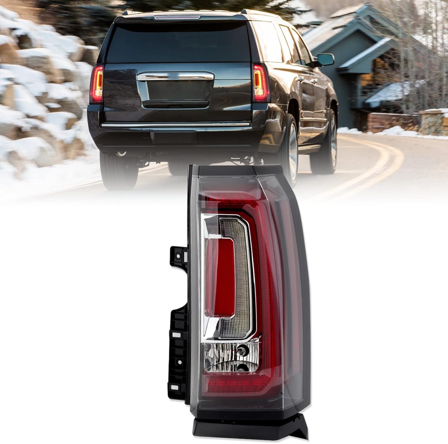 Clidr Tail Light Assembly for 2015 2016 2017 2018 2019 2020 GMC Yukon/Yukon XL Passenger Side Right