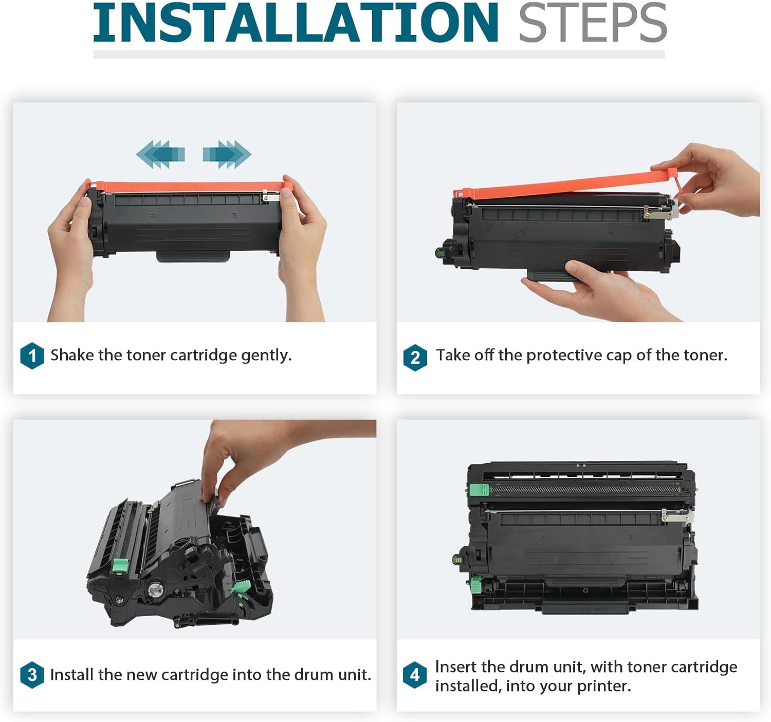 TN830 TN830XL Toner Cartridge Compatible Replacement for TN830XL TN-830XL TN830BK for HL-L2400D HL-L2405W HL-L2480DW DCP-L2640DW HL-L2460DW MFC-L2820DW Printer High Yield (Black, 2-Black) - Image 6