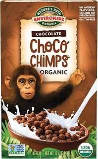 Nature's Path EnviroKidz Organic Choco Chimps Cereal, 10oz - Gluten-Free, Non-GMO, Fair Trade Chocolate Kids Cereal