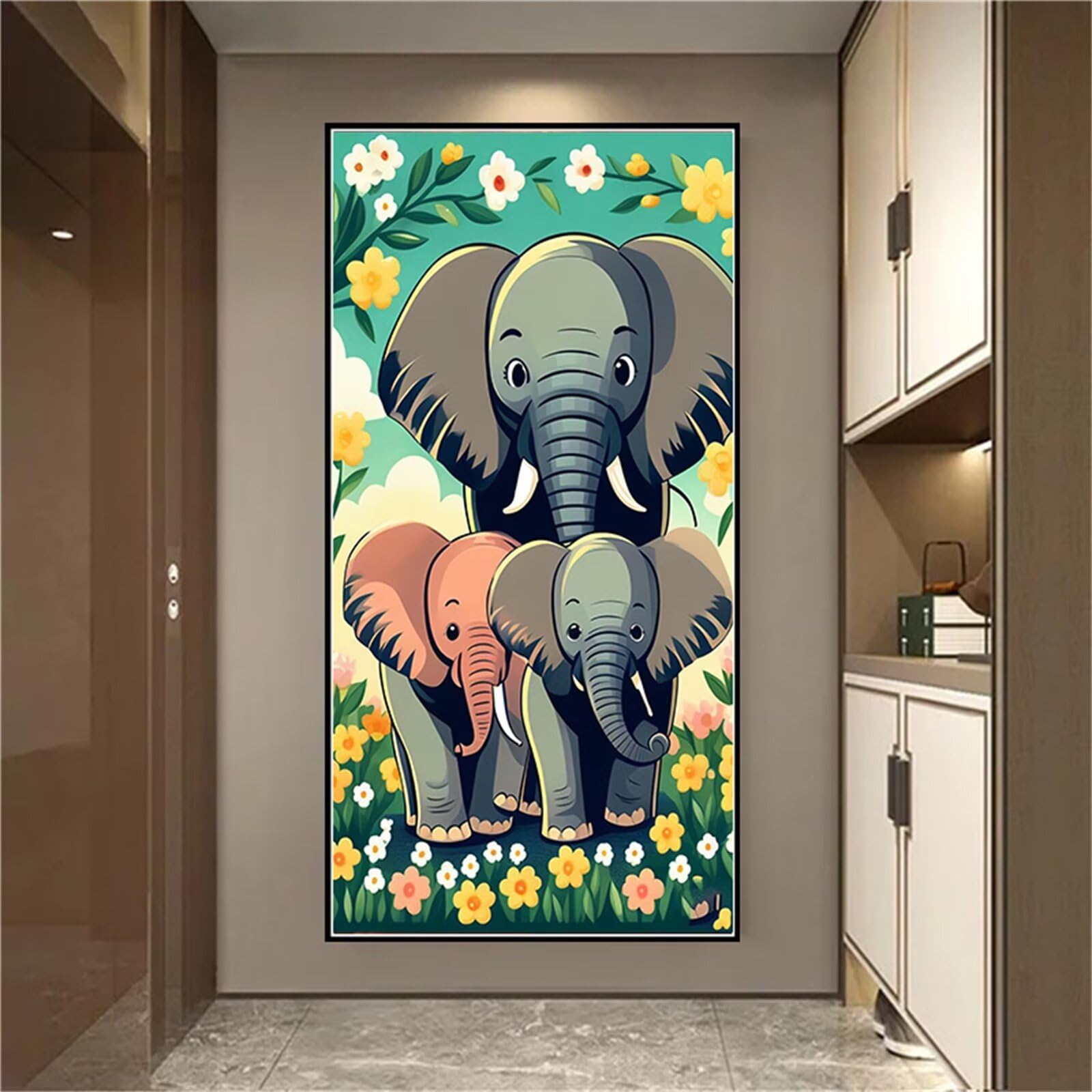 Kit diamant painting grand format pour s'initier à la mosaïque adulte 5D