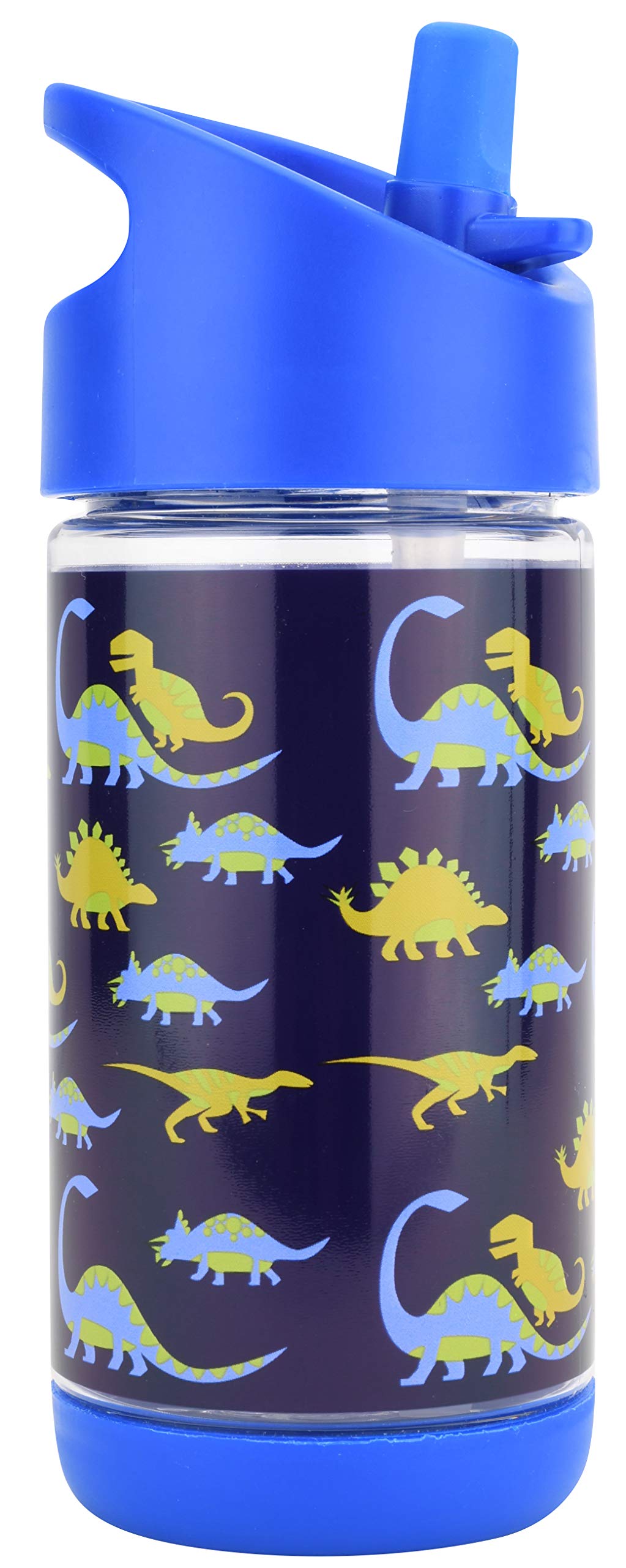 Kids Water Bottle with Straw, Eco-Friendly BPA Free Non Toxic Plastic Bottles (Dinosaur Water bottle)