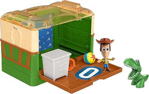 Miniatura 4 de Disney and Pixar Minis - Historias apilables Toy Story Andy's Room Toy Toy, estuche detallado de escena de película con 2 mini figuras, plataforma