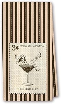 Cute Kitchen Towels - Vintage Cowgirl with Cocktail Stamp, Western Style Design, Absorbent Dish Towels for Kitchen, Tea Towel, Giftable Housewarming Gifts New Home - 16"x24"260