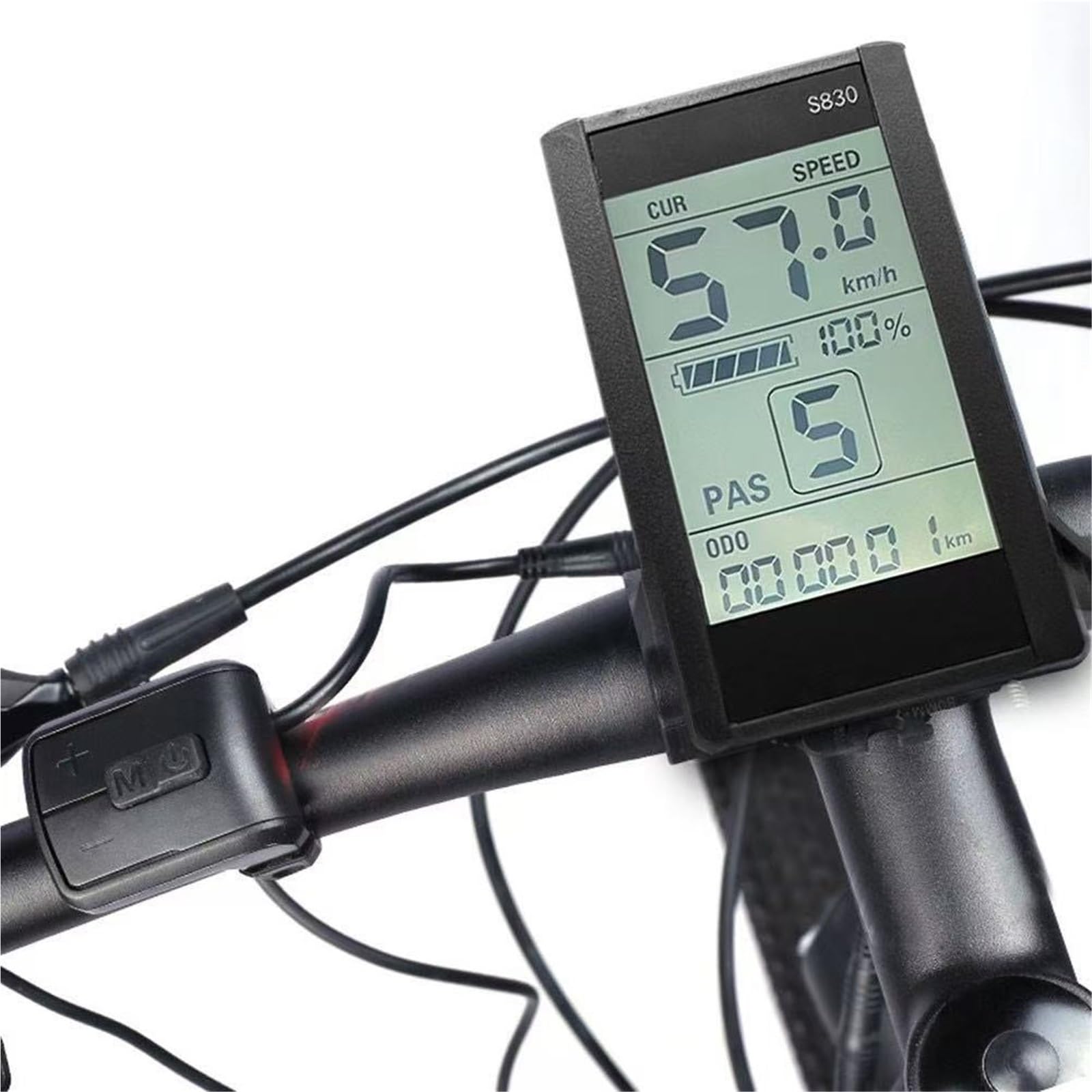 Pantalla para Ebike, Pantalla De Medidor Inteligente S830 con LCD Y Puerto USB