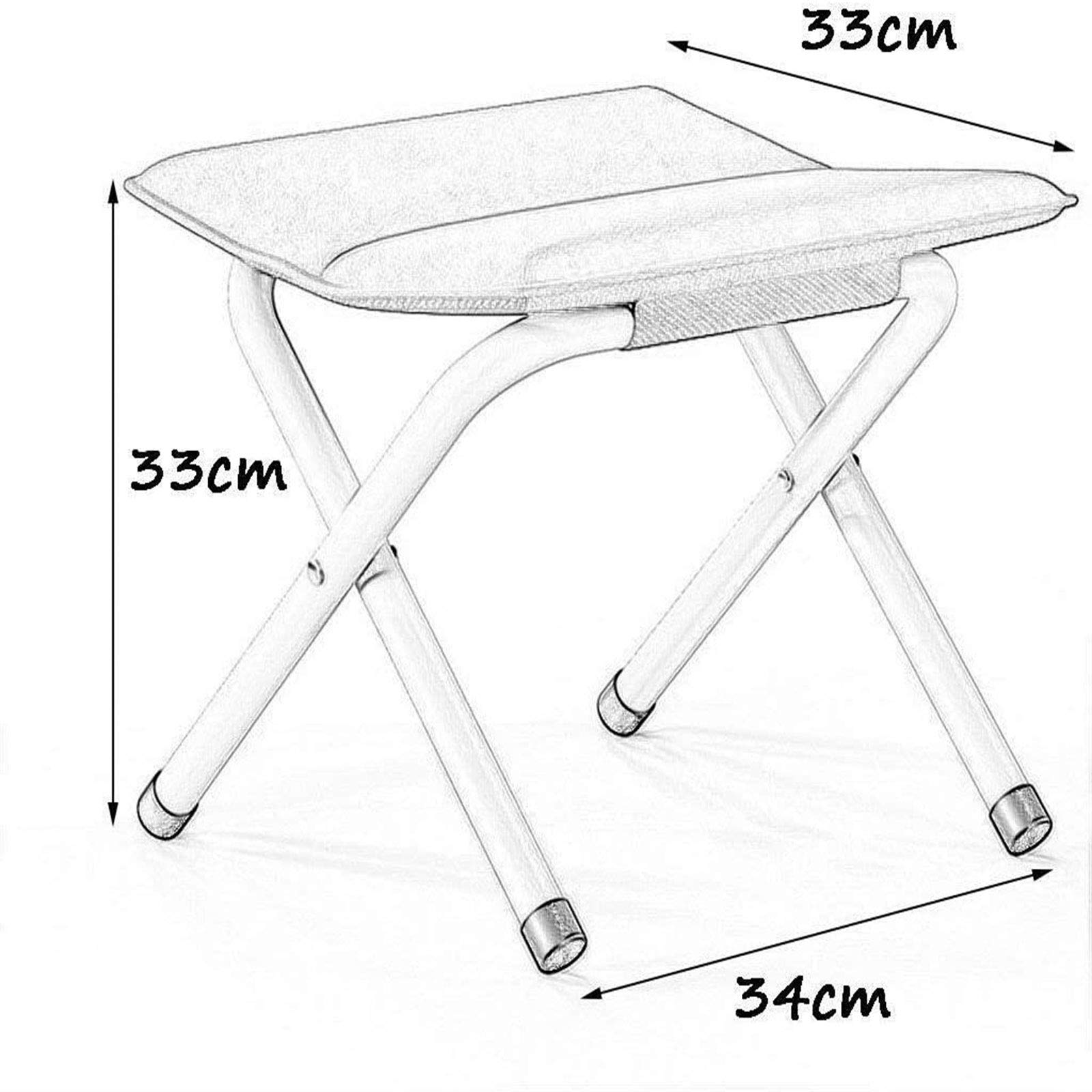 DASHADAO Sgabello Pieghevole Sgabello Sedie Pieghevoli Portatili Sedile da Pesca in Alluminio Leggero Tessuto di Lino con Cuscini Disponibile in Verde per Campeggio Escursionismo Campeggio