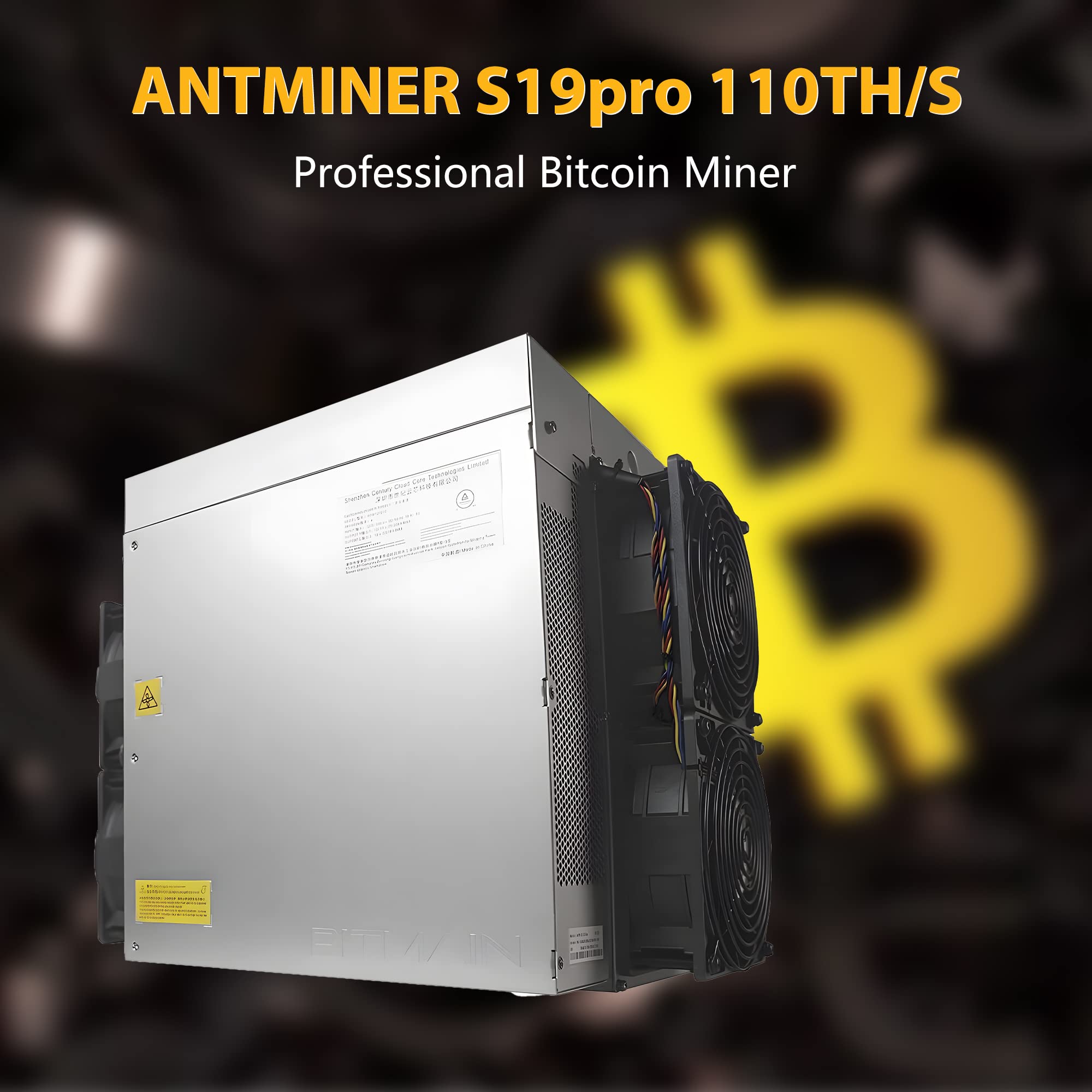 Amazon.com: Antminer S19pro 110TH/S Bitcoin Miner, BTC Miner BCH Asic Miner  Bitcoin Mining Machine Include Power Supply - New : Electronics