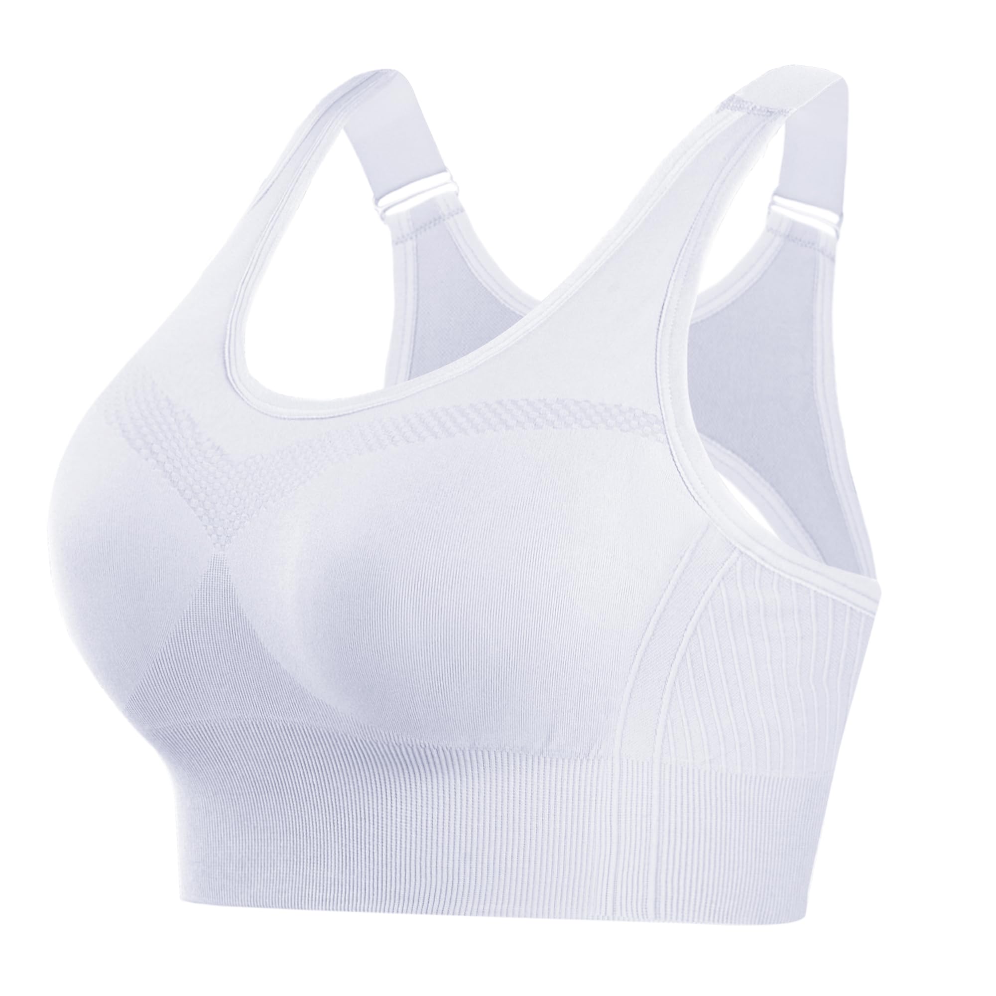 Litherday Sport BH Damen Starker Halt Yoga Sports Bra Ohne Buegel mit Abnehmbar Gepolstert Verstellbar Träger