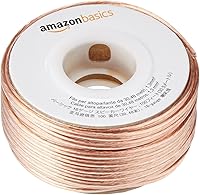 Amazon Basics 16-Gauge Speaker Wire 100ft Polarity Marked Bronze - Clear Audio Cable for Home Theater