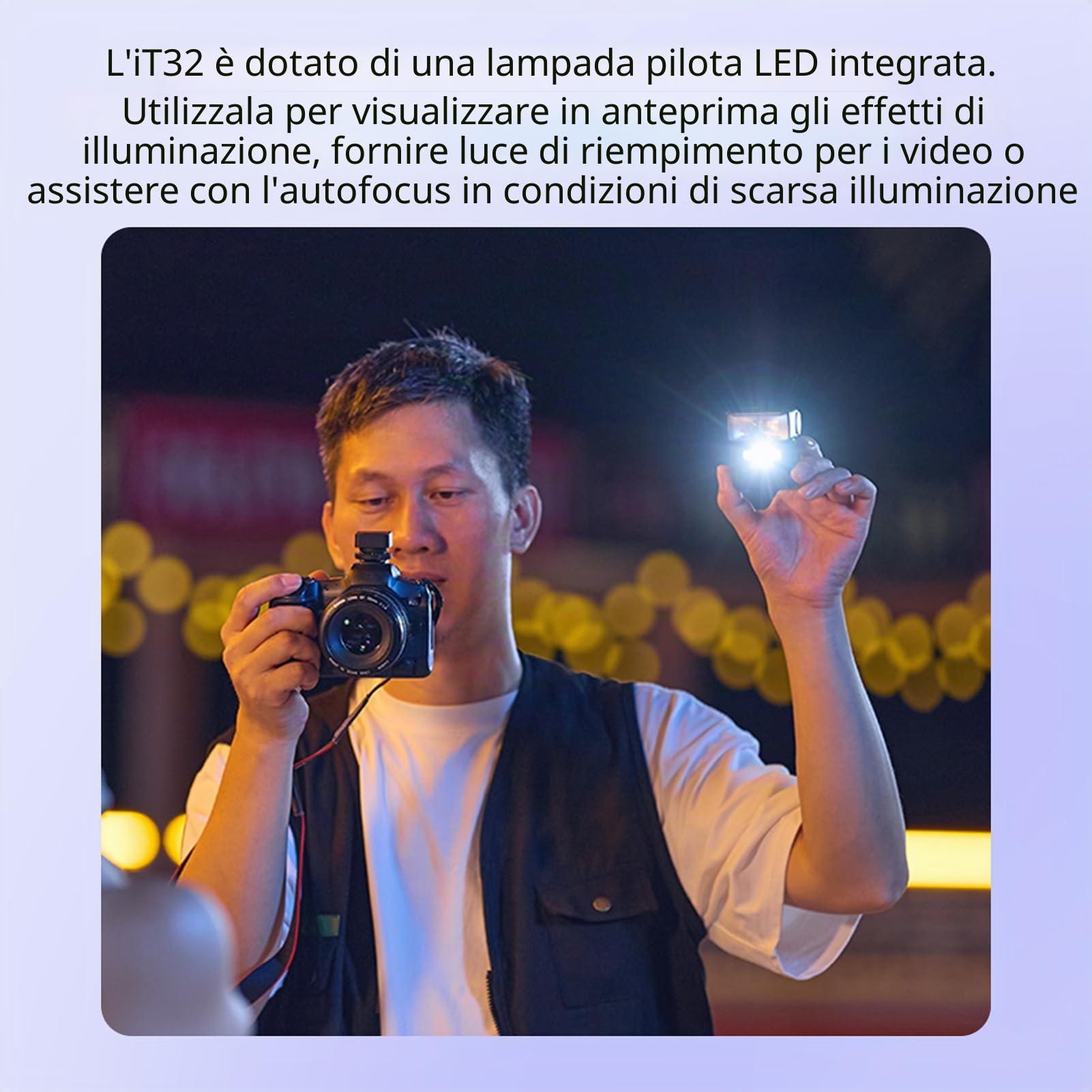 GODOX iT32 TTL fotocamera flash X5N Flash wireless 1/8000s HSS GN18 fotocamera Speedlite 1.5 s tempo di ricarica luce LED integrata con diffusore morbido e filtro magnetico per fotocamere Nikon