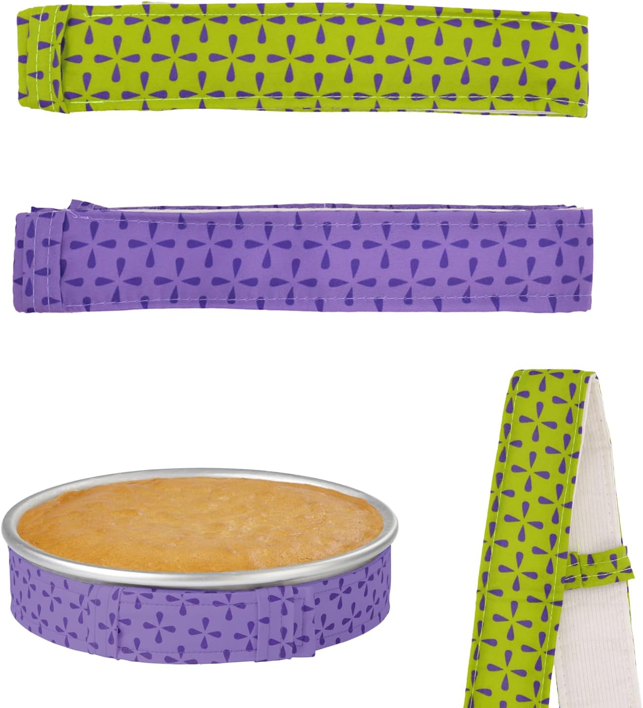 DBOO 2 Set Cake Strips Cake Pan Strips Thick Cotton Bake Even Strips