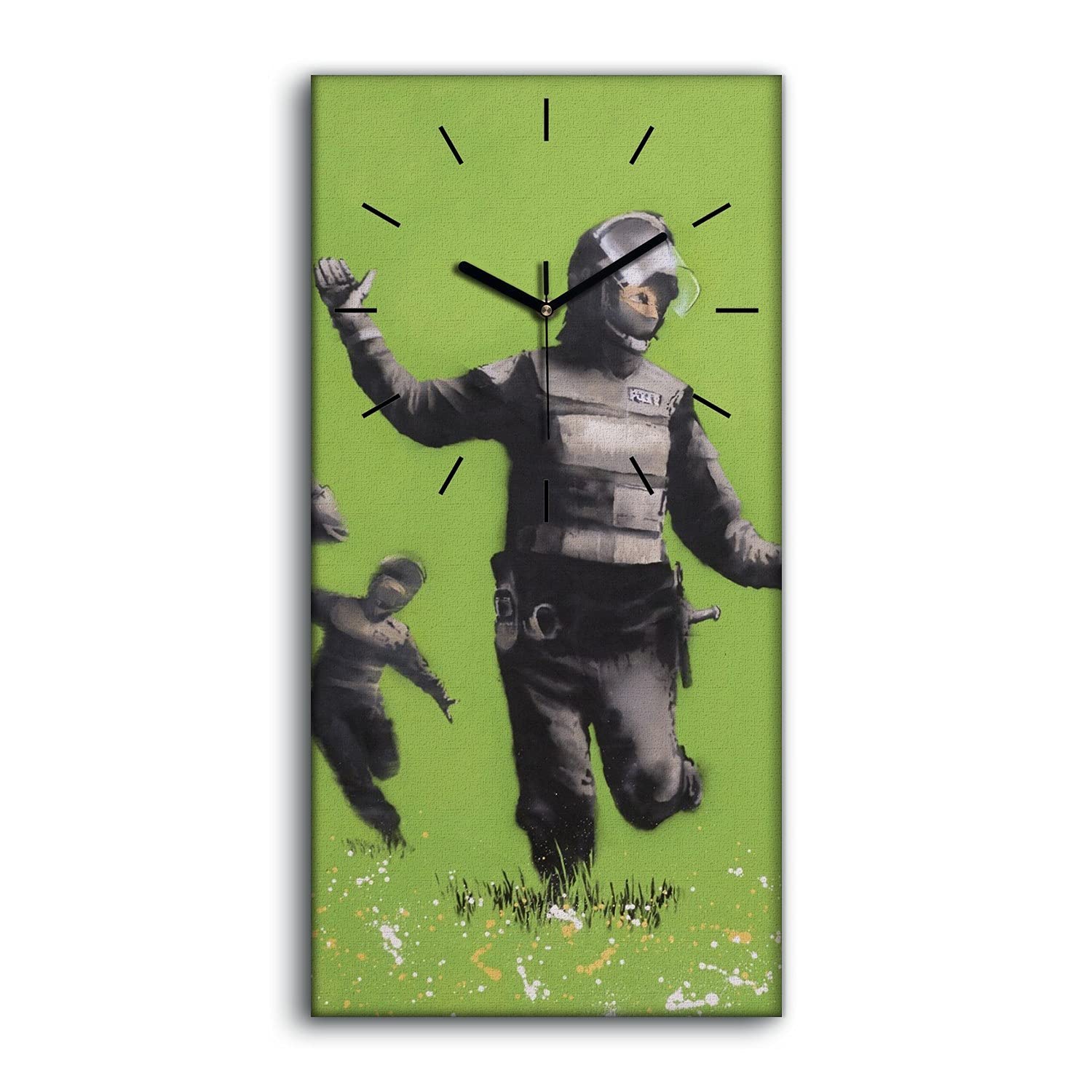Horloge sur Toile Ne Pas Tic Tac Image Art Moderne Toile 30x60cm Coloray