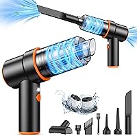 Vista 13 de KMM Aspiradora de Mano para Automóvil, Aspiradora 4 en 1 de 16000Pa con Soplador de Aire, Aspiradora de Alta Potencia de 120W Ajustable de 3 Gris