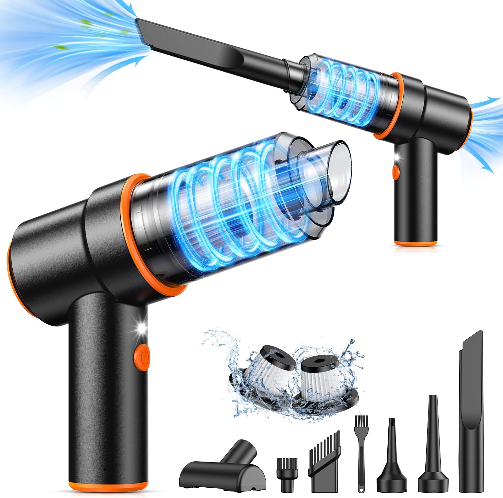 KMM Handheld Car Vacuum Cleaner, 9000Pa Vacuum Cleaner and Air Duster