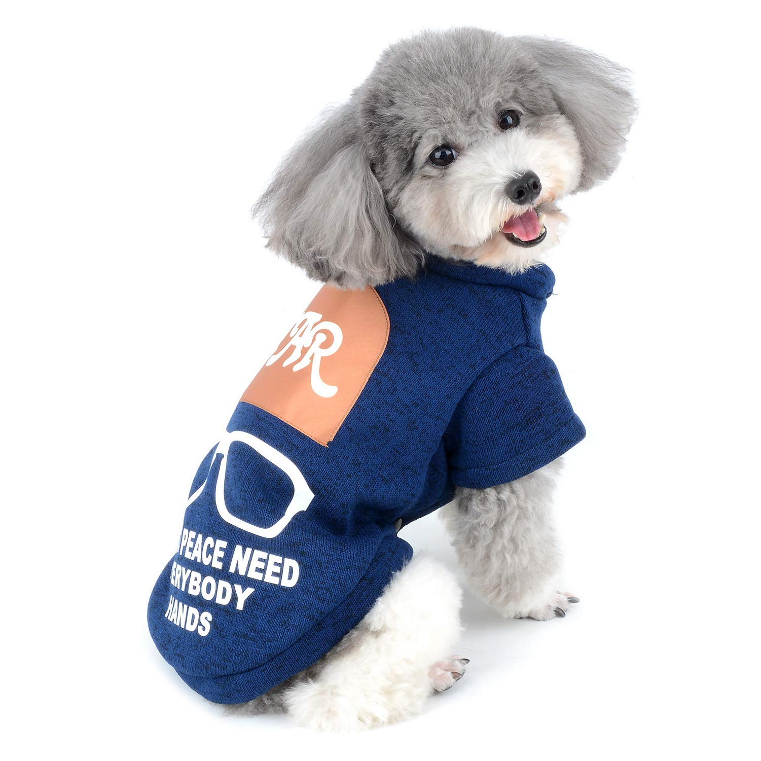 SEKUMDAN Hundepullover – Warm, Weich, Flauschig Für Kleine Hunde (Grau, Blau, XS)