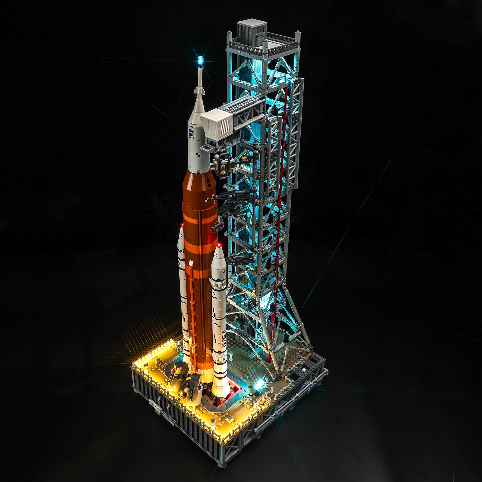 LocoLee Licht Kompatibel mit Lego NASA Artemis Startrampe 10341, Nur Lichter Set - Kein Modell, Licht Beleuchtung Set Fernbedienung Version für Lego 10341 NASA Artemis Startrampe - 4
