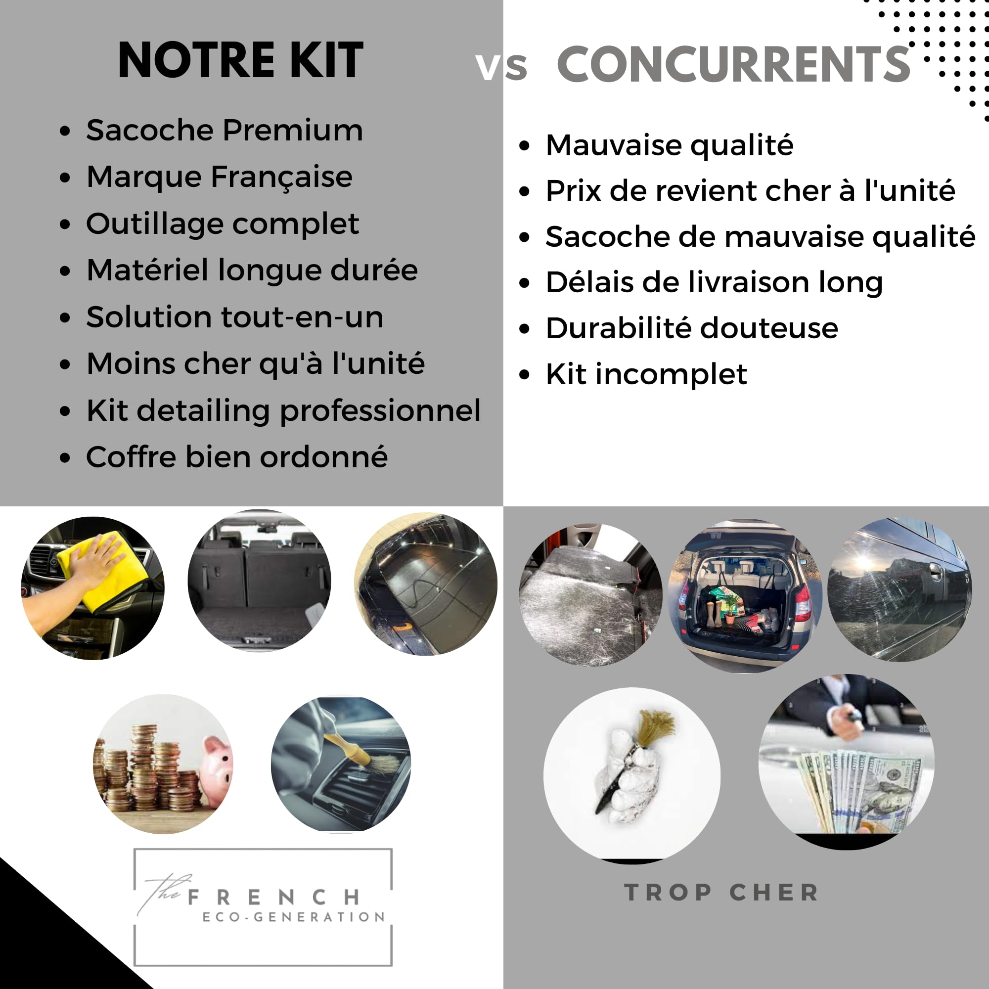Kit de limpieza para coches profesional para detallado de autos y motos, incluye microfibra, cepillo para limpieza de llantas, guante de lavado, pincel