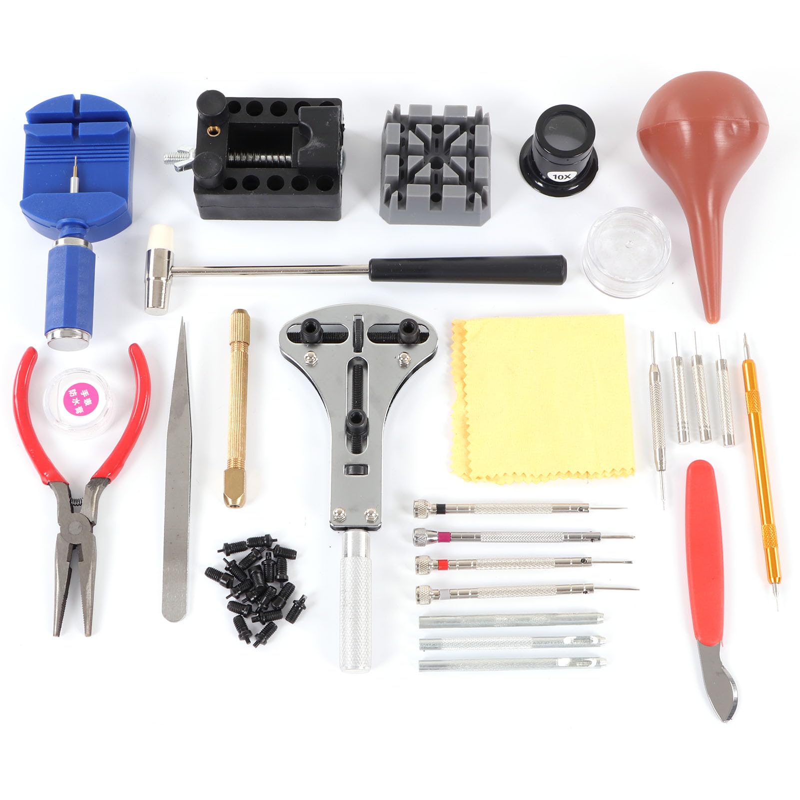 Kit de réparation de montre, Kit d'outils de remplacement de batterie, Kit d'outils de retrait de maillons, ouvre-boîtier avec Construction en acier allié