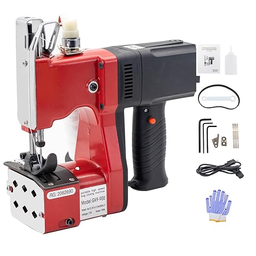 SDRTOP Electric Bag Sewing Machine Industrial Handheld Bag Closer Closing Stitcher GK9-900 Automatic Woven Bag Sewer Packing Machine for Rice Woven Leather Snakeskin Bag Sack