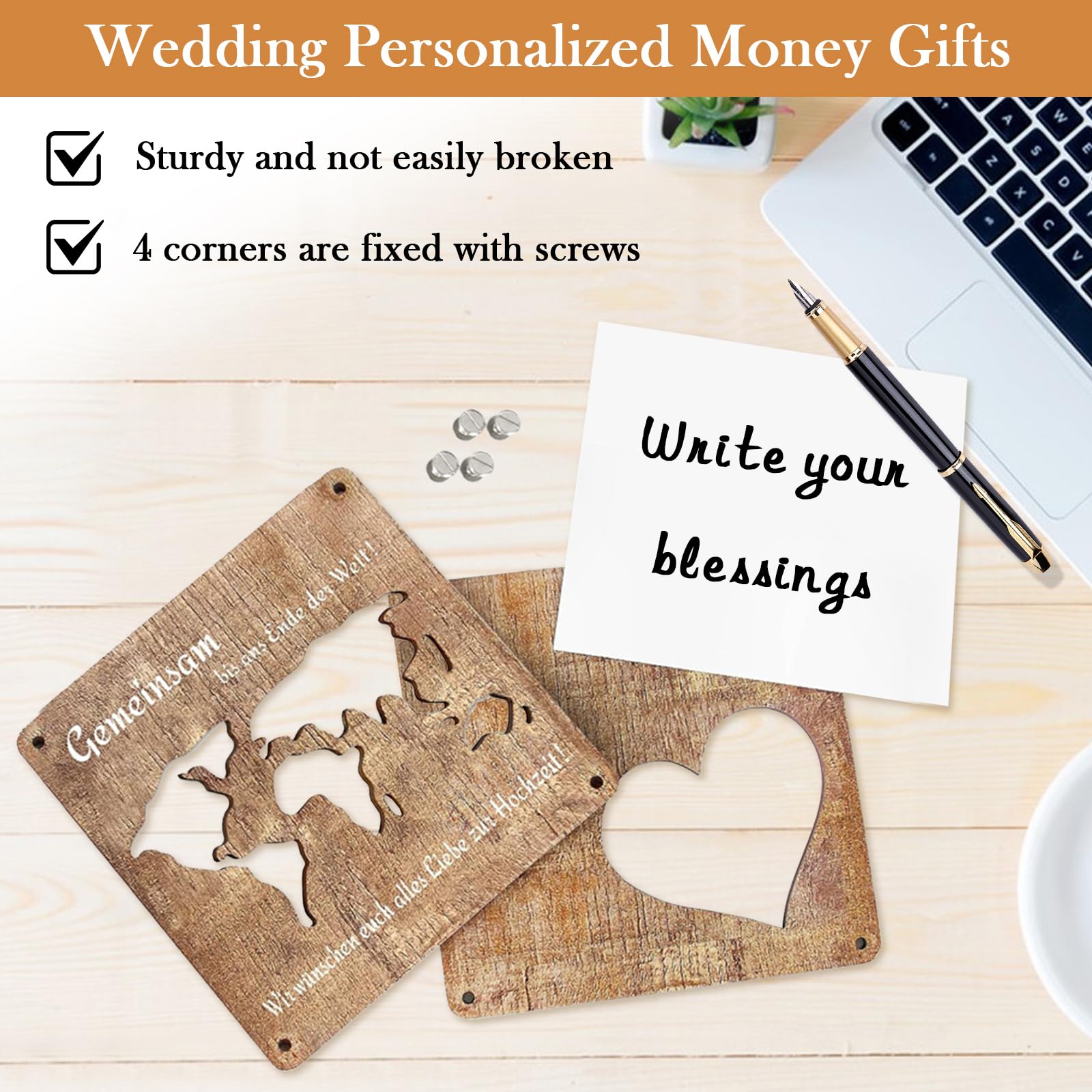 Porta Soldi In Legno A Forma Di Mappamondo – Regalo Originale Per Matrimonio O Compleanno - 4